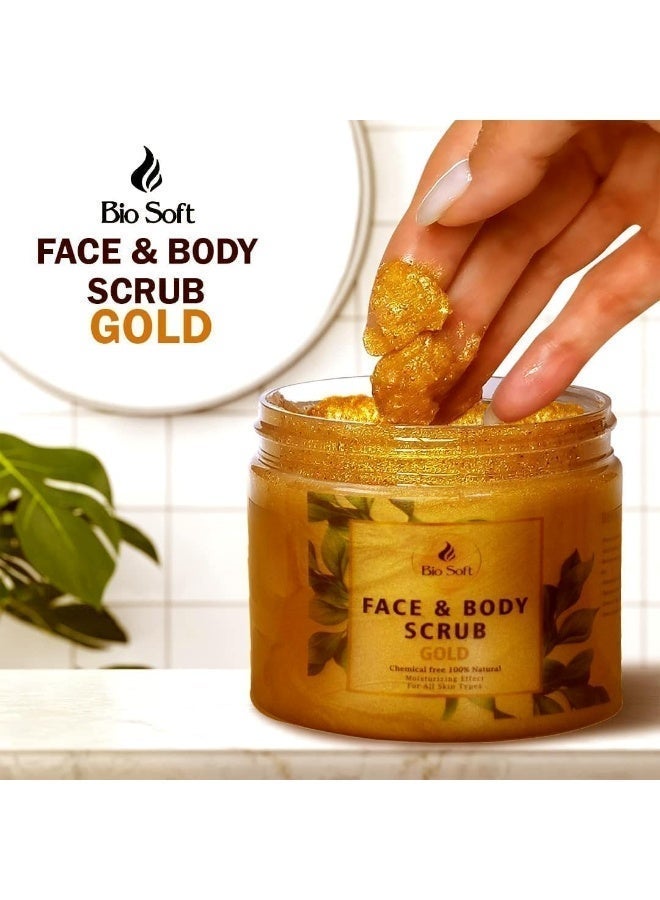 Bio Soft Gold Face & Body Scrub 500g - For Rejuvenated Brighter Skin - Image 4
